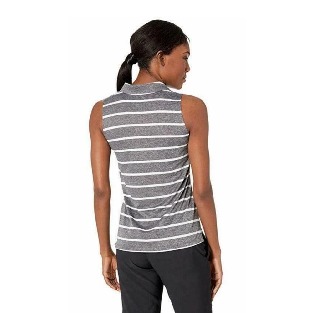 NIKE Dri-Fit navy and white sleeveless golf polo MED - Picture 2 of 10